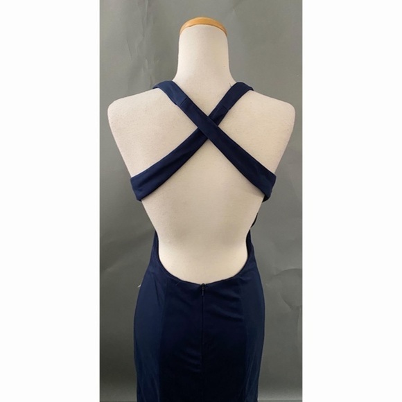 SEXY Navy Tulle Mermaid Dress - Picture 4 of 4